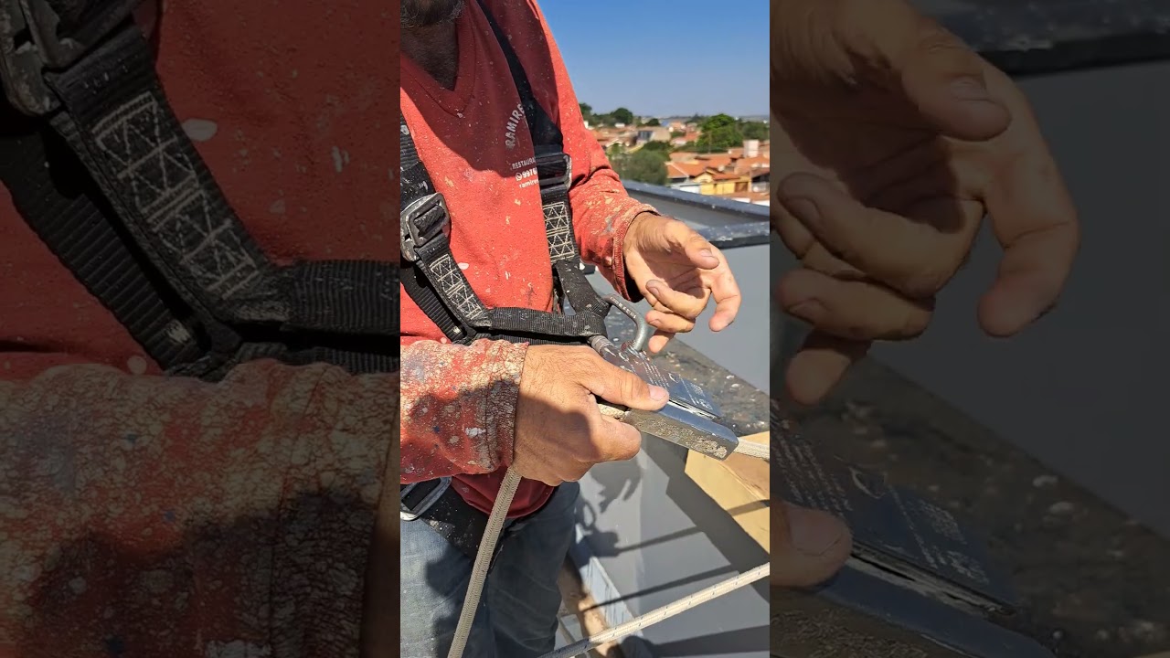 montagem do trava queda para realizar a descida na cadeirinha.