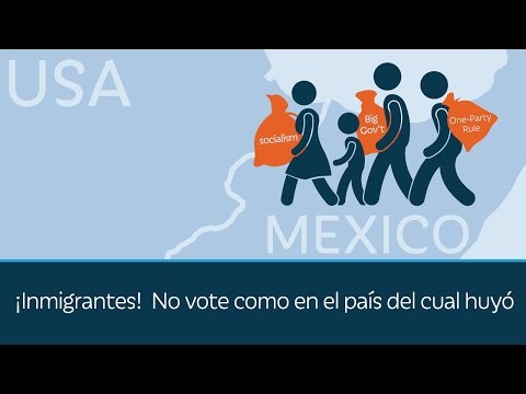 ¡Inmigrantes!  No vote como en el país del cual huyó Video