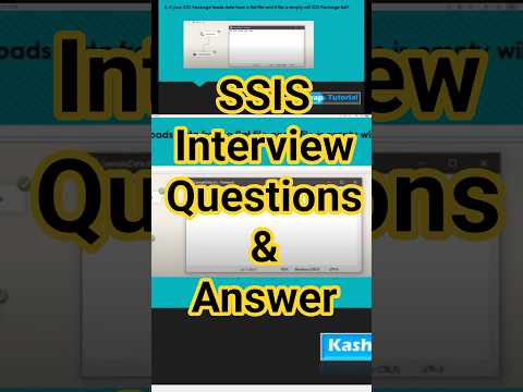 SSIS Interview Questions and Answers | #kashyaptechitbrothers#education #trending #tranding