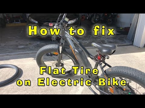 Fix Flat Tire on electric bicycle