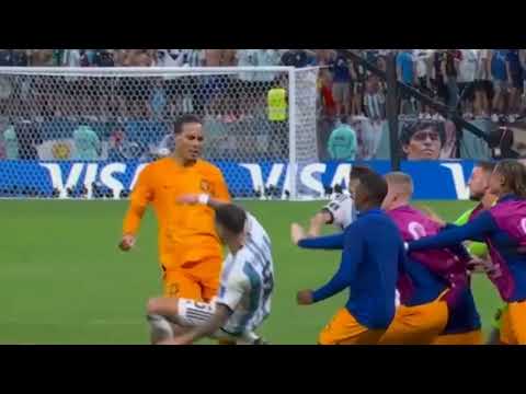 Argentina Virgil van Dijk Fight with Parades of Netherlands | WORLD CUP 2022