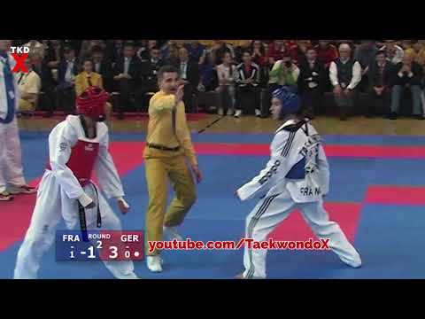 Taekwondo Euros 2006 Male Fly Weight Semi Final - Malik Mokdad (France) v Levent Tuncat (Germany)