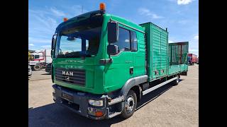 MAN TGL 12.240 4x2 Sleeper Cab Euro3 - 6 CIL - Open Load Bed + Hydra flatbed truck | Image 4 - Autoline