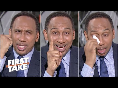 史蒂芬A.看尼克輸給籃網的感人反應 | First Take (Stephen A.'s emotional reaction to the Knicks losing to the Nets | First Take)