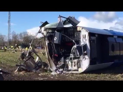 Video from the place of train crash, Dalfsen, near Amsterdam, Netherlands
