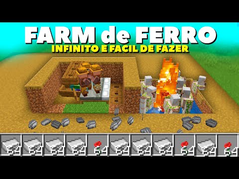 ✔️ FARM DE FERRO INFINITO MAIS FÁCIL do MINECRAFT 1.21