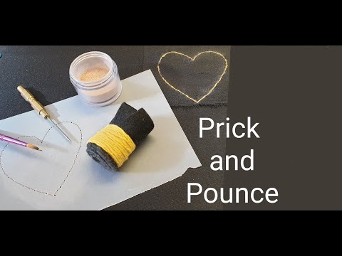 Applying your design -The Prick and pounce method - Goldwork Embroidery -  Session 2a