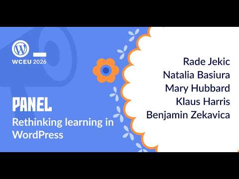 WordCamp Europe 2026 – Panel: Rethinking Learning in WordPress