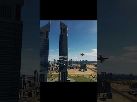 F/A-18 Flys between skyscrapers | DCS