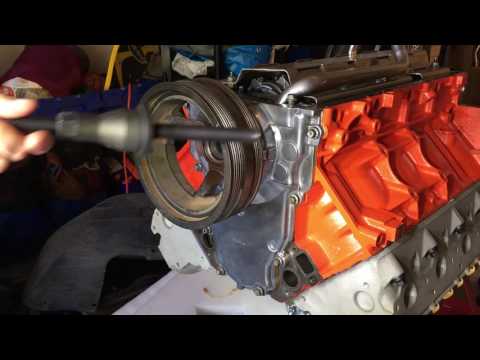 Install Timing & Rear Covers, Harmonic Balancer and bolt - GM Chevy Tahoe Vortec LS Engine Rebuild 2