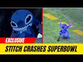 Lilo Stitch Blue Alien Crashes At Super Bowl 2025 Field