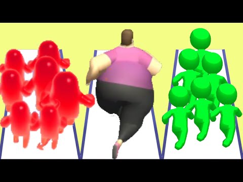 JOIN BLOB CLASH 3D vs FAT PUSHER vs BLOB JOIN RUNNER CLASH 3D