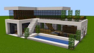 Minecraft - How to build a Modern House 96