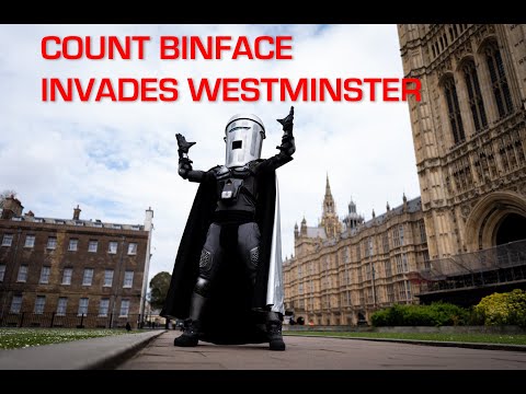 Count Binface invades Westminster in bid to be London Mayor