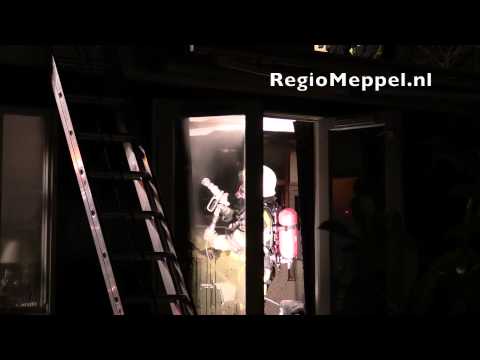 Chaletbrand op een camping