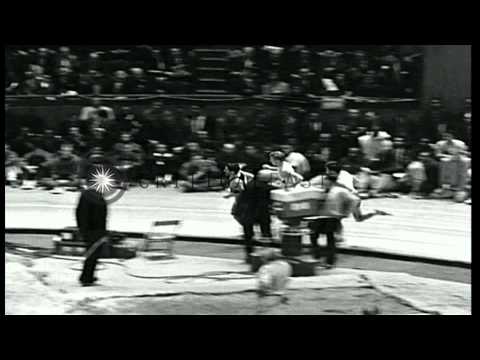 Athletic Games at Madison Square Garden in New York. HD Stock Footage