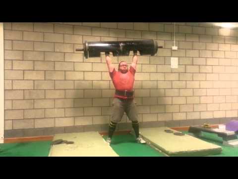 130kg(286lbs) strict log press