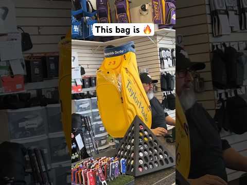 The all yellow bag is awesome! #caddysplash #taylormade