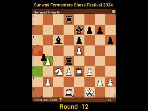 Sunway Formentera Chess Festival 2024 Daniel Alsina Leal vs Mohamed Anees M