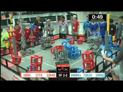 2015 VRC Math SF2-2 - 1826 177X 1264B vs 8468A 7261A 1509Z - 85 to 66 - VEX Worlds 2015 - Math Divi