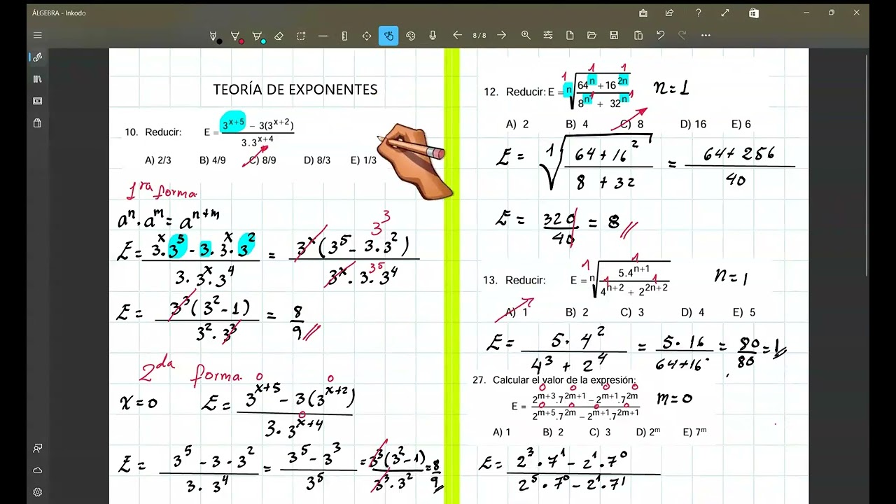 teoría de exponentes