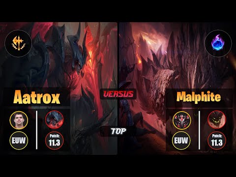 Bwipo AATROX (Top) [Conqueror] VS MALPHITE - Grandmaster EUW Patch 11.3