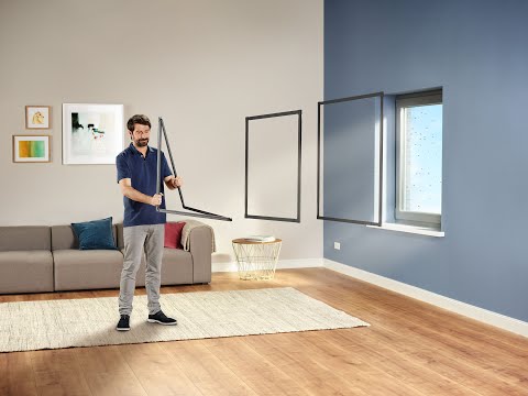 tesa® Insect Stop FALT – faltbares Alu-Rahmen Fenster teleskopierbar
