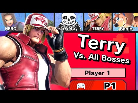 Terry Bogard vs All Bosses In Super Smash Bros Ultimate