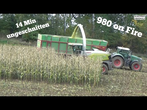 14 Min uncut - 980 on Fire #19 - Maishäckseln mit Claas Jaguar 980 - Lohnunternehmen Spitzner