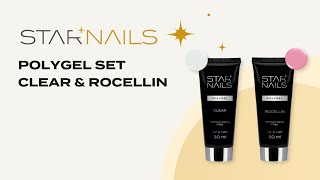 Sada STARNAILS Polygel Set Clear & Rocellin