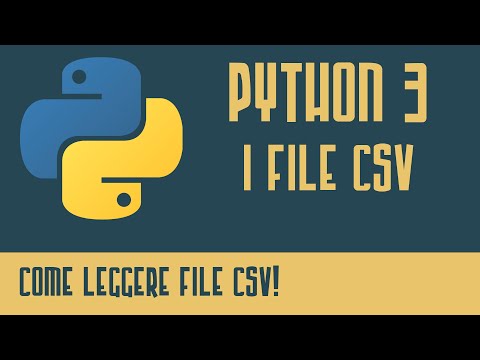 Python 3 - Tutorial Italiano - Come Leggere File CSV (OpenData & Python) - Programmare In Python