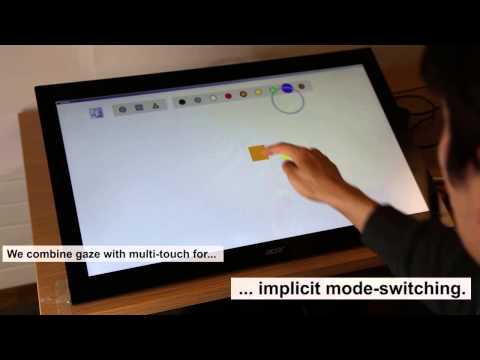 Gaze-Touch: Combining Gaze with Multi-touch on the Same Surface