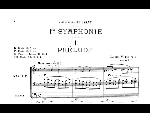 Louis Vierne - Symphonie No.1, Op.14 (Score Video)