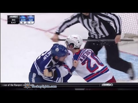Chris Kreider vs Dion Phaneuf Jan 4, 2014