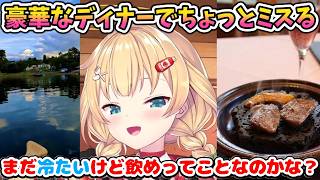 ホテルの豪華なディナーでちょっとミスるはあちゃま【ホロライブ切り抜き／赤井はあと】