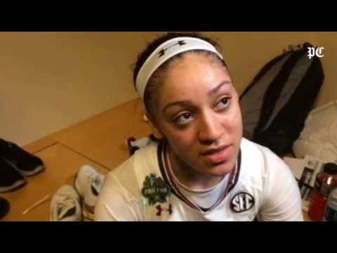 Gamecocks guard Bianca Cuevas-Moore on Friday night's Final Four win over Stanford