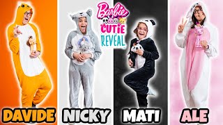 TUTTI IN PIGIAMA ANIMALI di PELUCHE Super Carini per Barbie Cutie Reveal