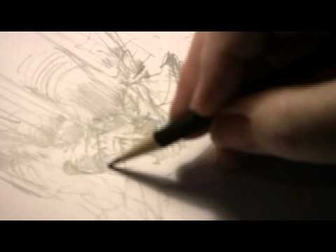 Neal Adams Drawing a Batman Pencil Sketch