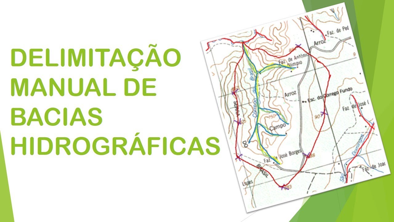 Delimitação MANUAL de bacias hidrográficas