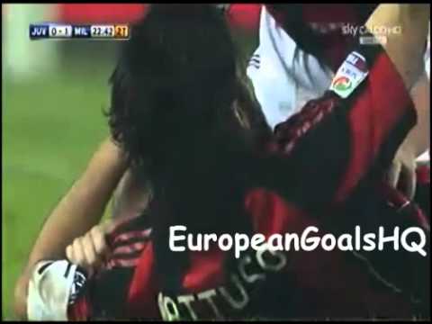 Juventus vs AC Milan 0-1 - Gennaro Gattuso Goal - 05-03-2011