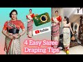 4 Easy Saree Draping Tips Saree Kaise Drape Kare 4 Stylish Saree Draping Idea Saree Draping Style