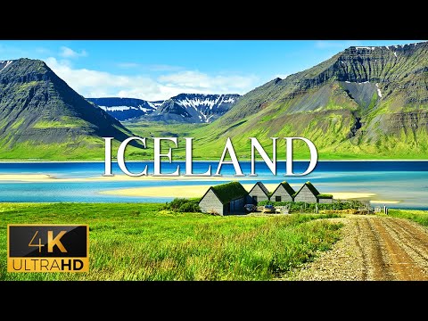 FLYING OVER ICELAND (4K Video UHD) - Peaceful Music With Beautiful Nature Video For Relaxation On TV