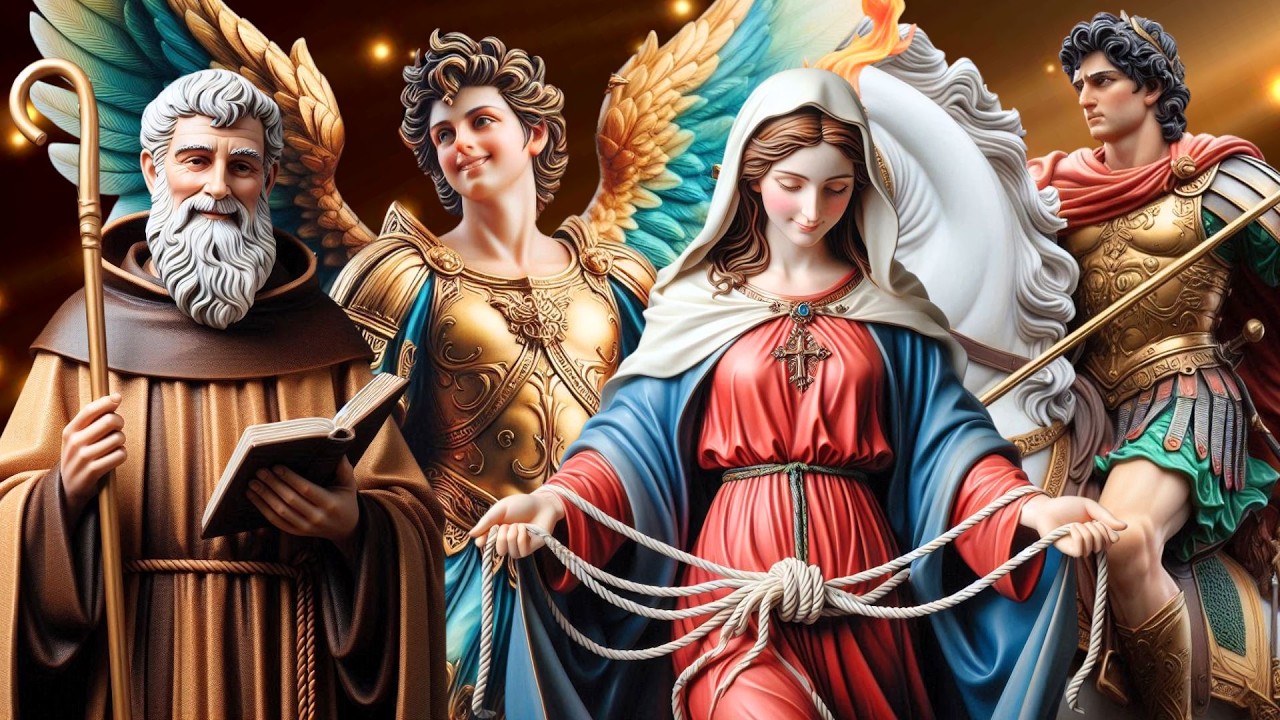 🔑ORAÇÃO DAS 4 CHAVES SÃO BENTO, SÃO MIGUEL, SÃO JORGE E NS DESATADORA DOS NÓS