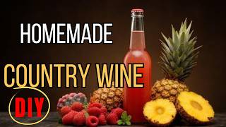 Homemade: Raspberry & Pineapple, Light Country Wine🍷