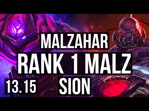 MALZAHAR vs SION (MID) | Rank 1 Malz, 5/1/11 | EUW Challenger | 13.15