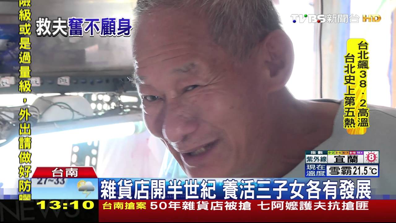50年雜貨店被搶　7旬阿嬤護夫勇抗搶匪