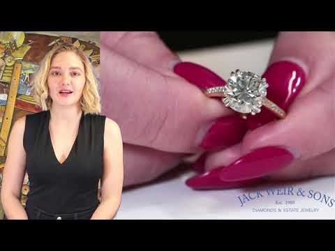 Jack Weir & Sons GIA 3.06 Carat Round Brilliant Cut Diamond 18 Karat Gold Engagement Ring