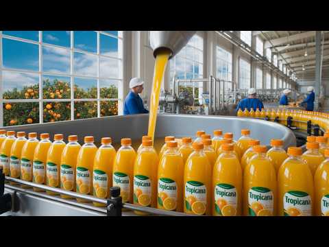 How Orange Juice is Made in Factory | Inside Modern Orange Juice Factory Process