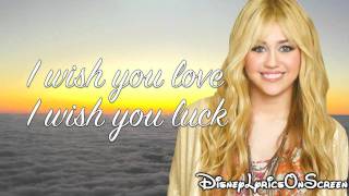 Hannah Montana - I&#39;ll Always Remember You (Lyrics Video) HD