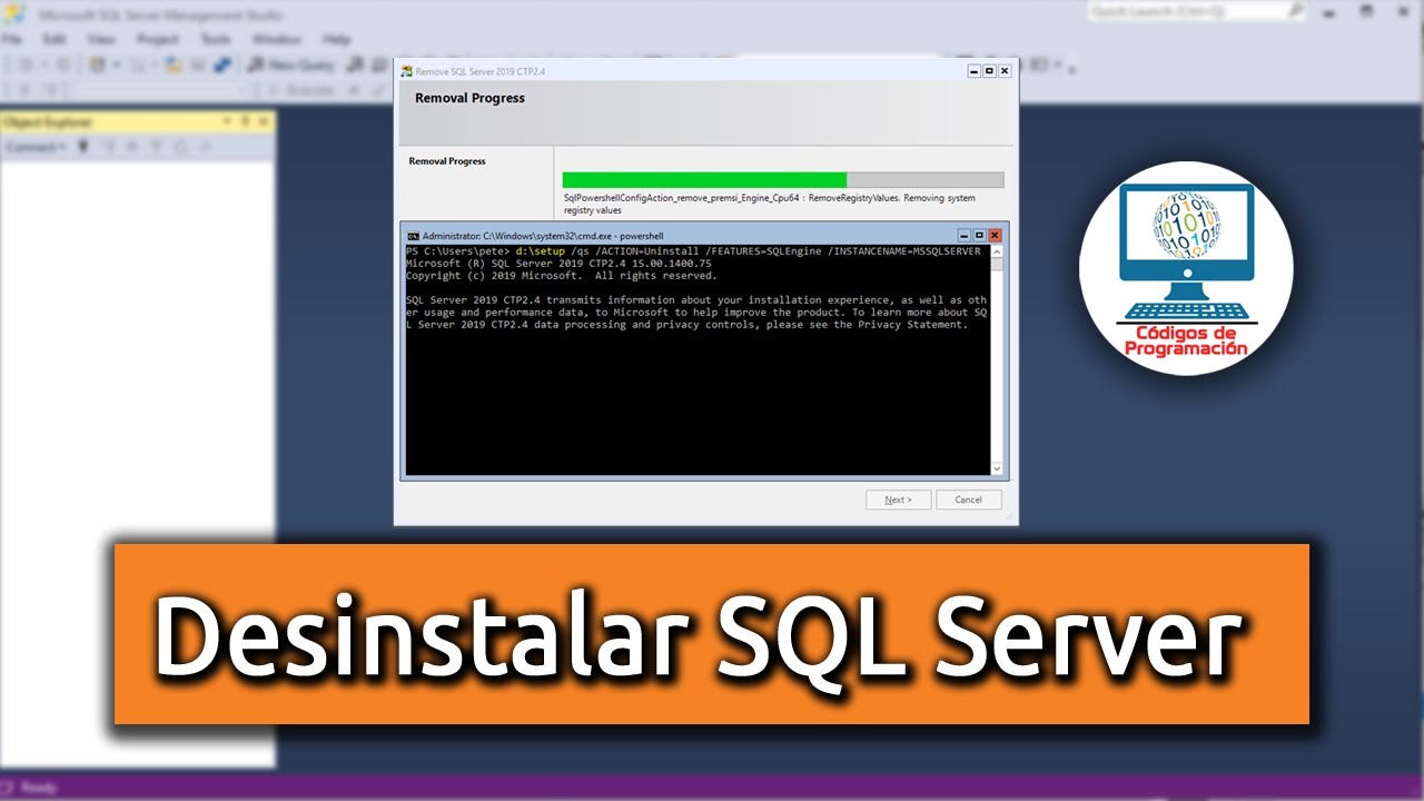 Cómo desinstalar correctamente SQL Server